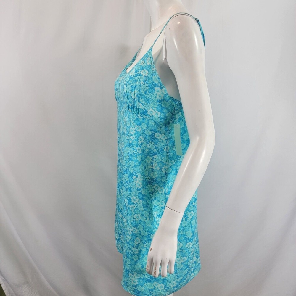 ABOUND Mini Floral Sleeveless Dress Medium in Blue Horizon Tarry Color - Picture 3 of 7